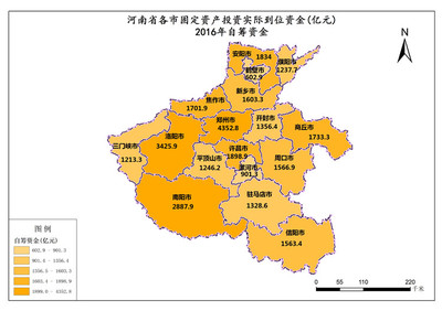 河南省2016年固定资产投资的资金来源结构 企业自有资金投资视角